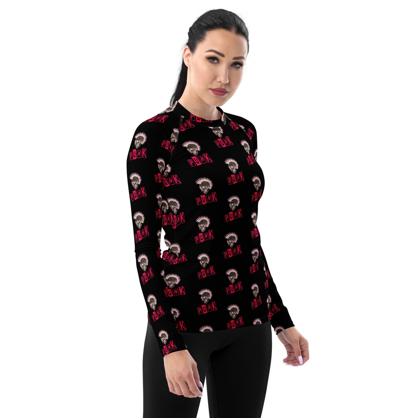 PUNK IS PINK WOMEN'S RASH GUARD