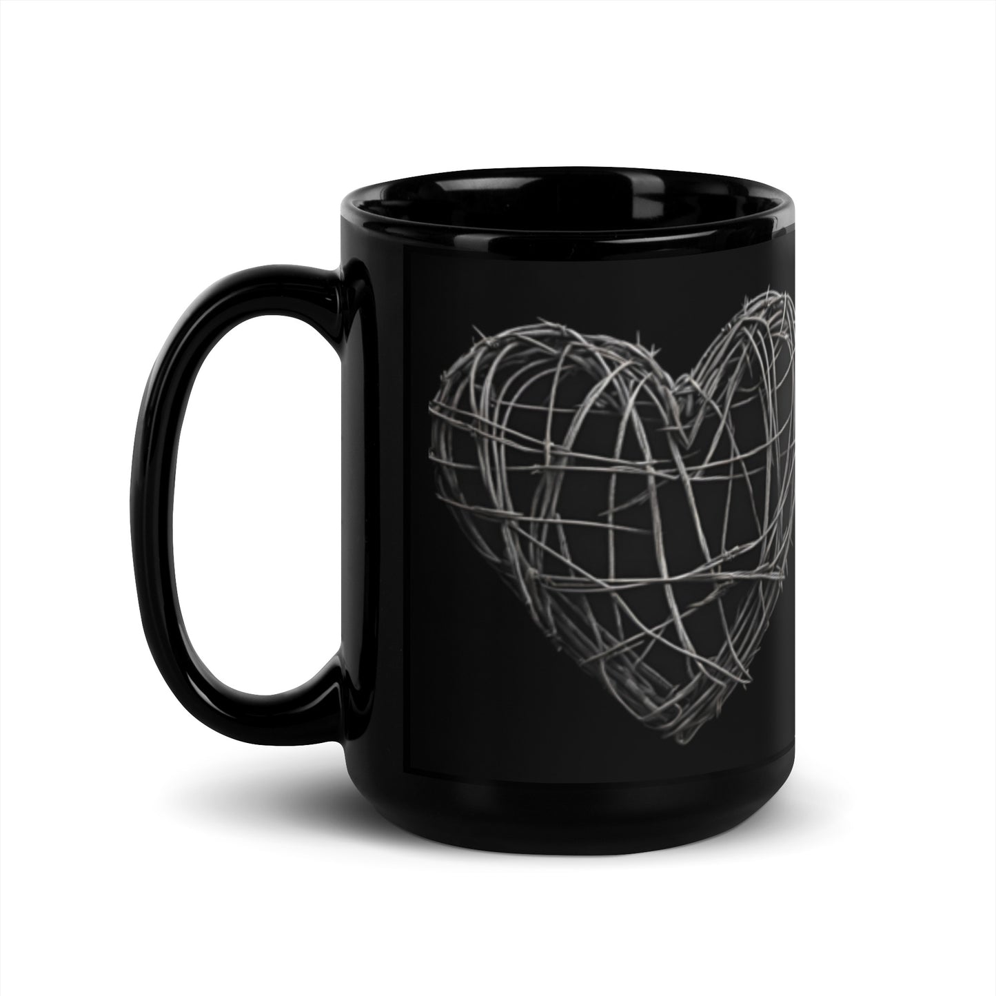 BARBED WIRE HEART MUG