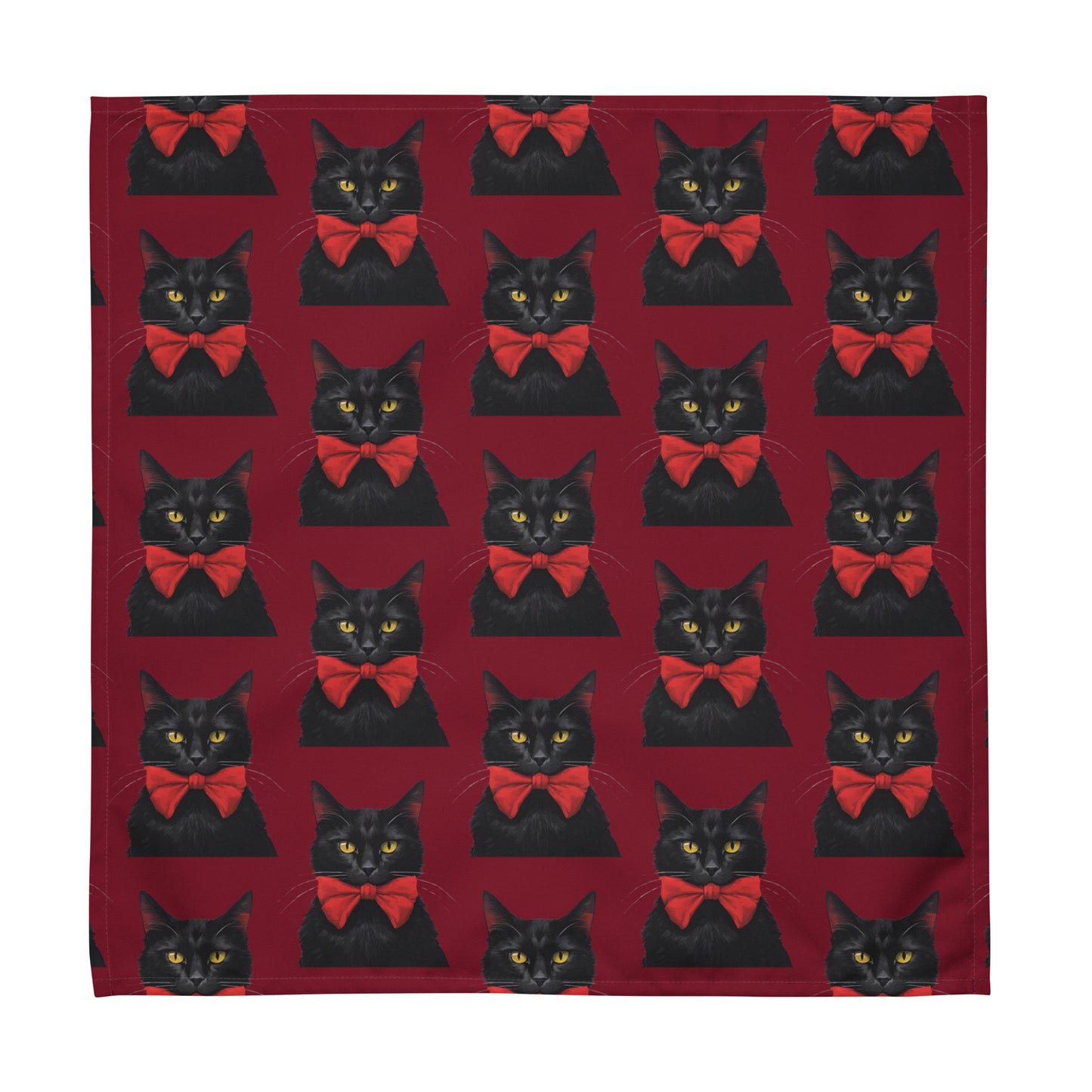 BLACK KITTY BOW B CLOTH NAPKIN SET