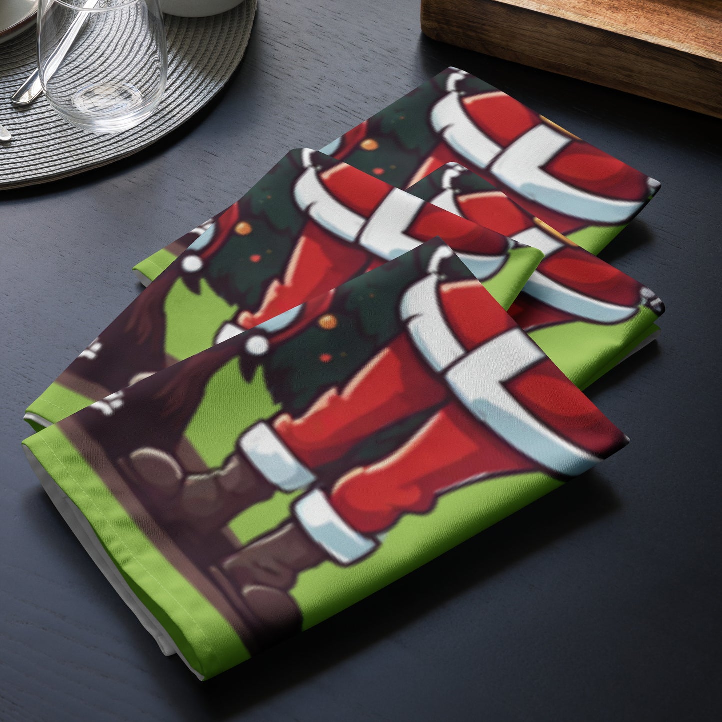 SANTA TREE CLOTH NAPKIN SET