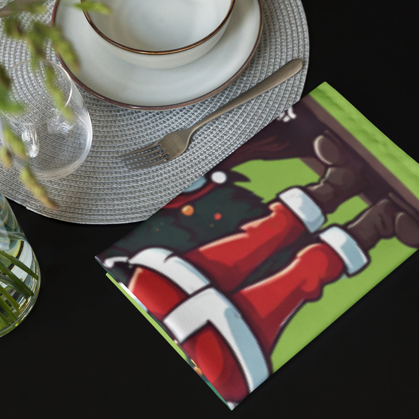 SANTA TREE CLOTH NAPKIN SET