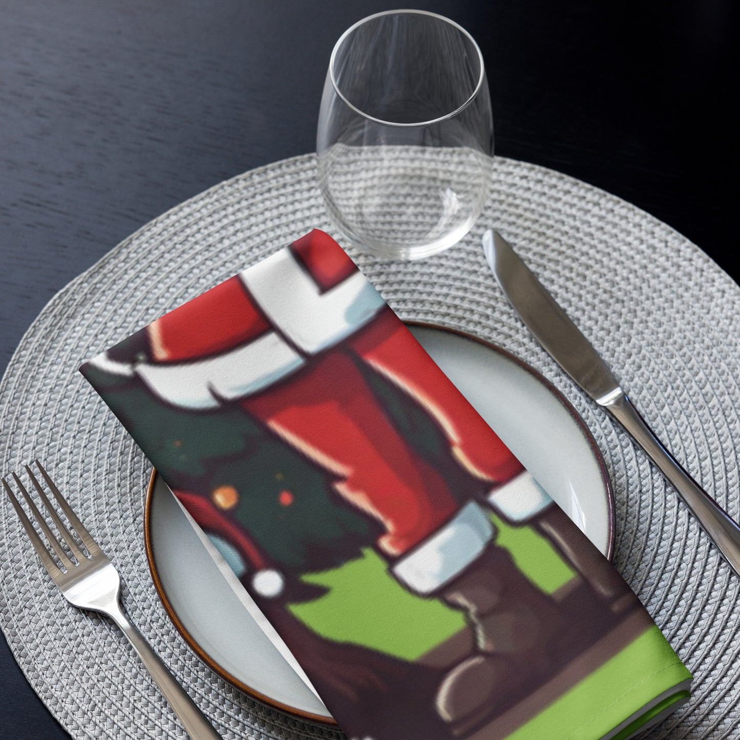SANTA TREE CLOTH NAPKIN SET