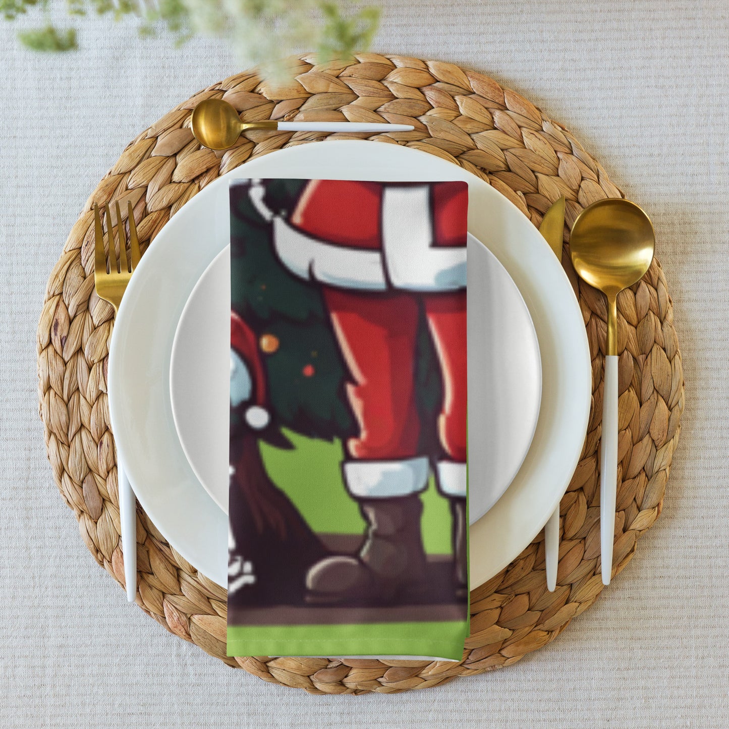 SANTA TREE CLOTH NAPKIN SET