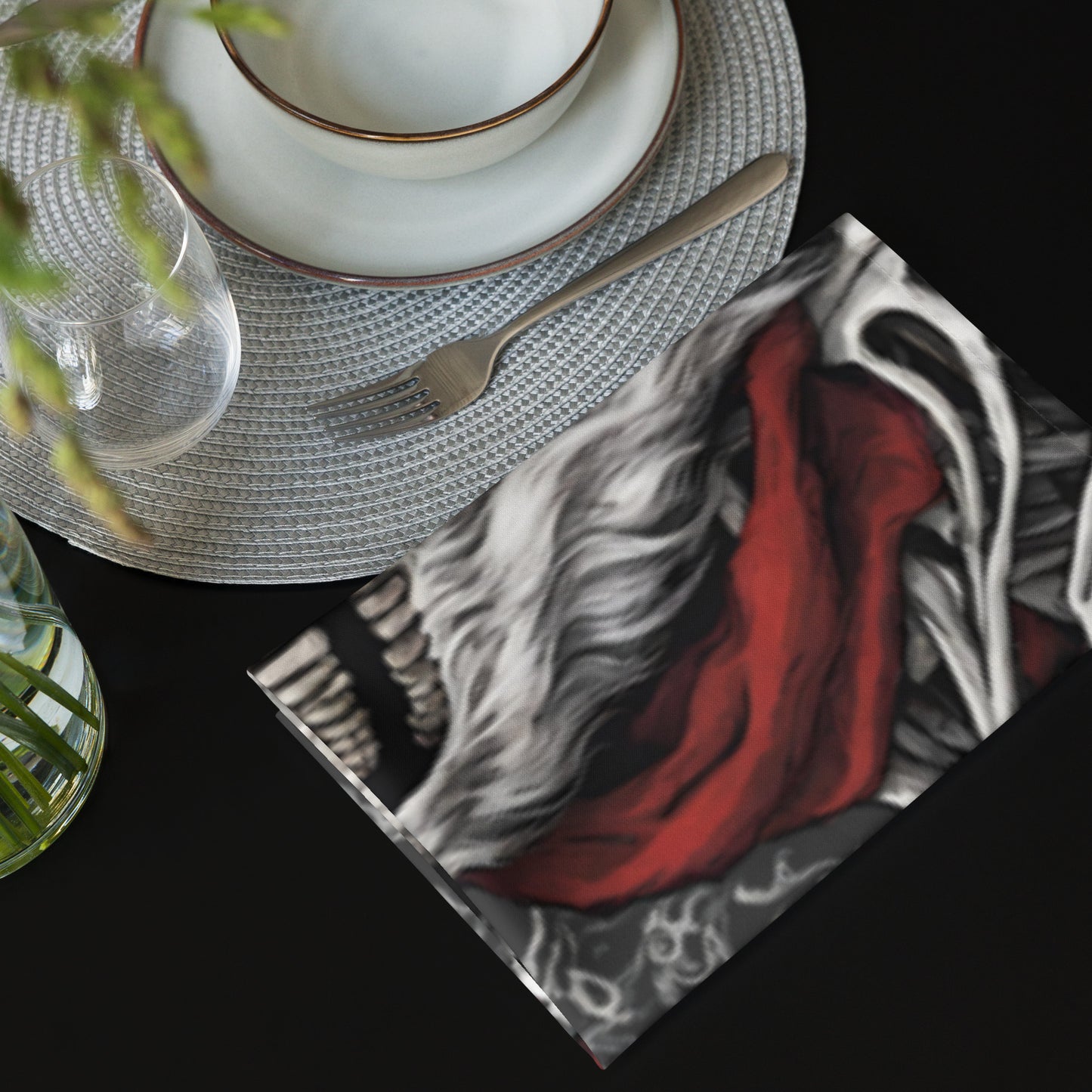 SANTA BEARD CLOTH NAPKIN SET