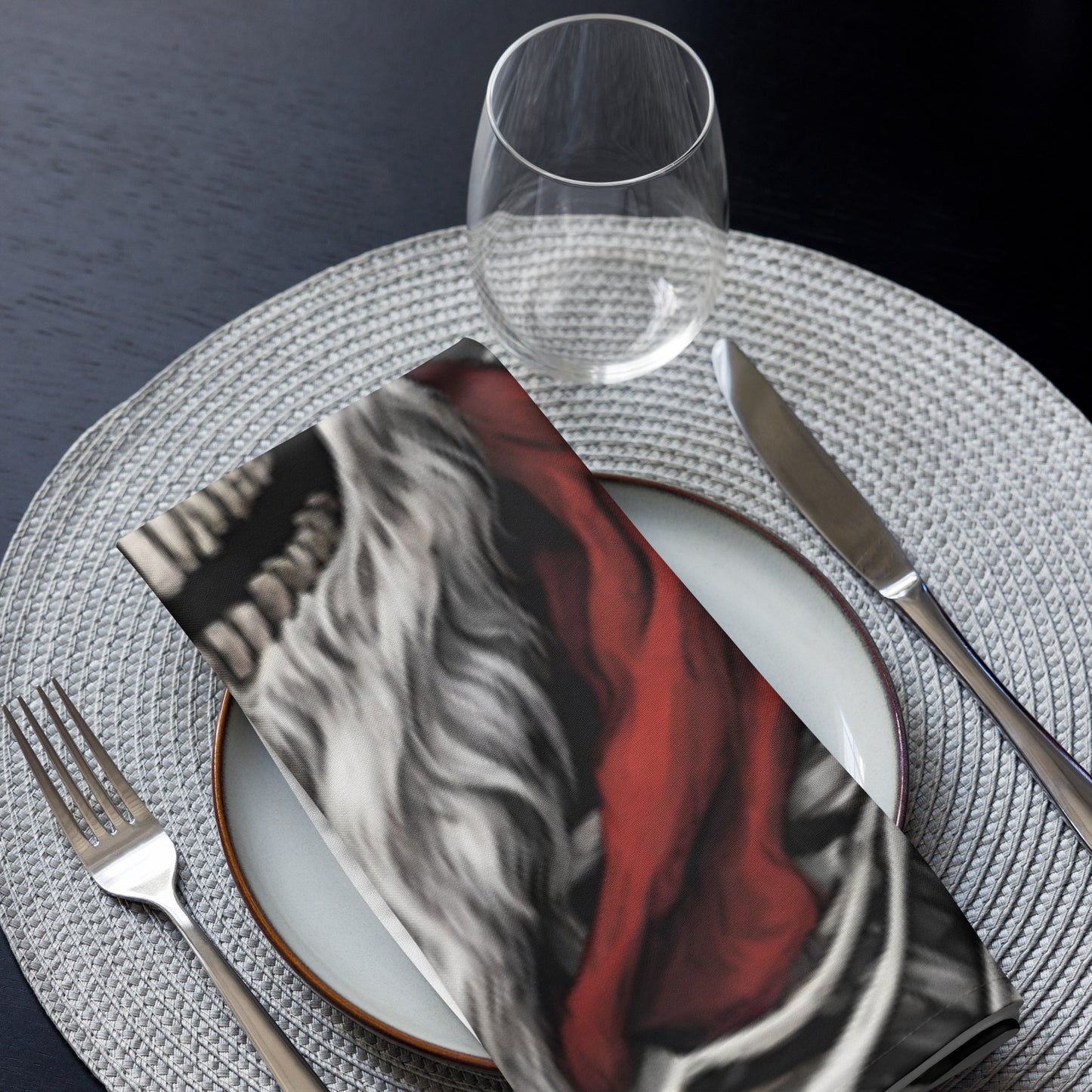 SANTA BEARD CLOTH NAPKIN SET