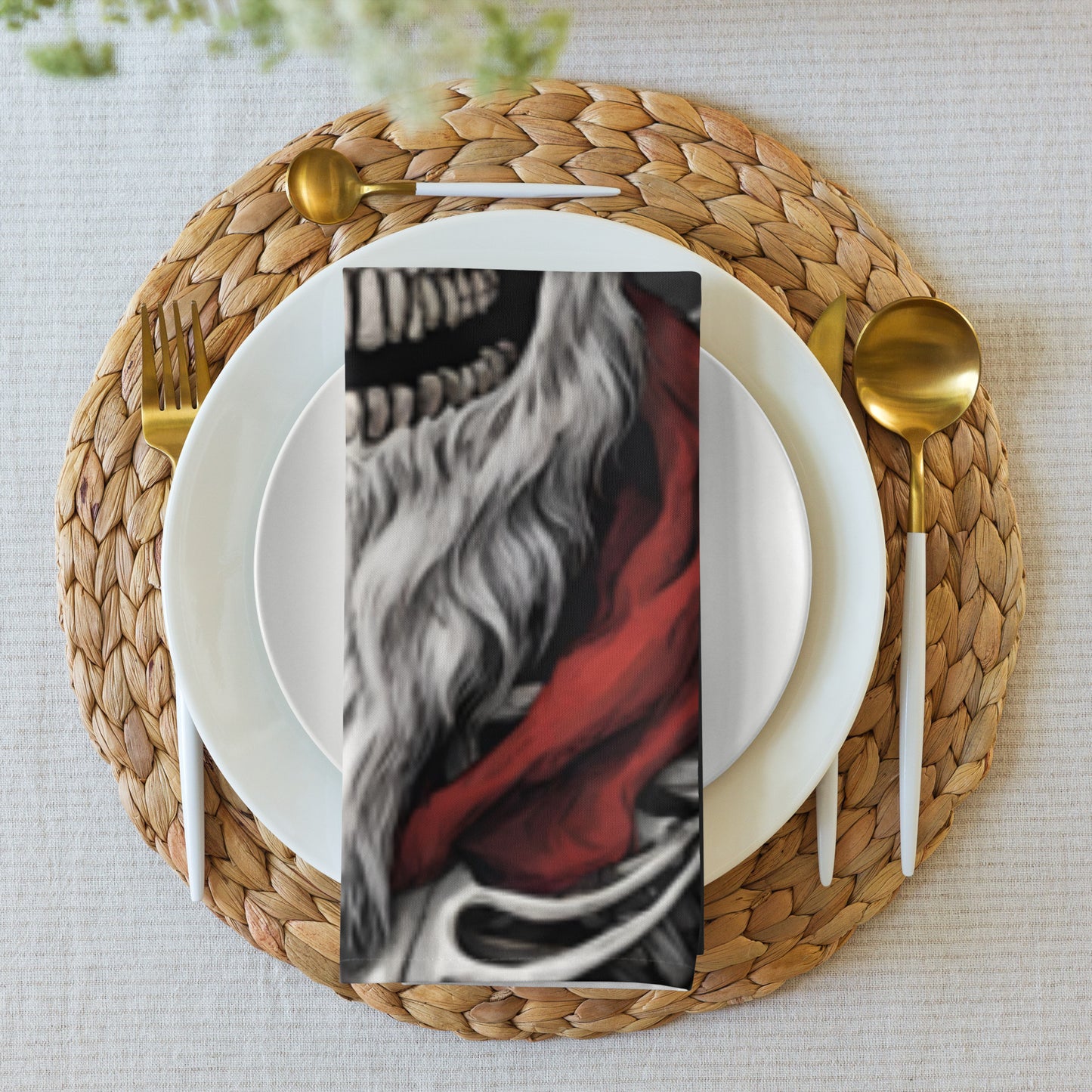 SANTA BEARD CLOTH NAPKIN SET