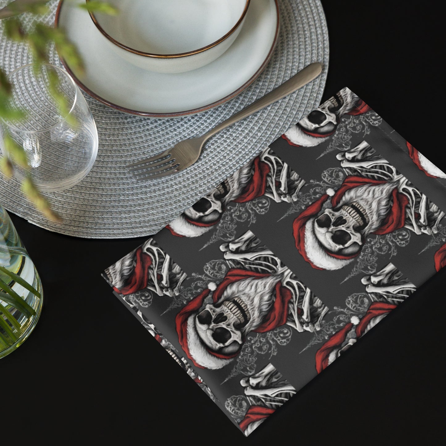 SANTA BEARD B CLOTH NAPKIN SET