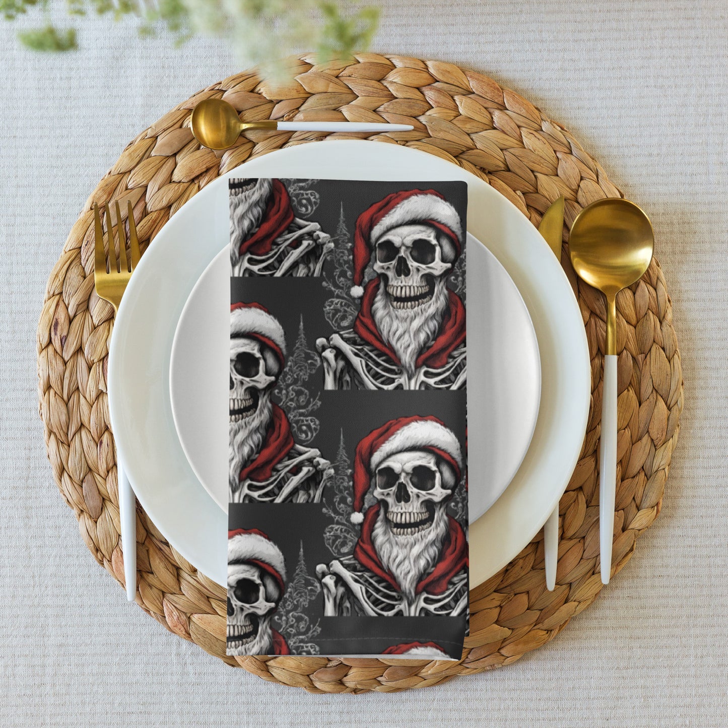 SANTA BEARD B CLOTH NAPKIN SET