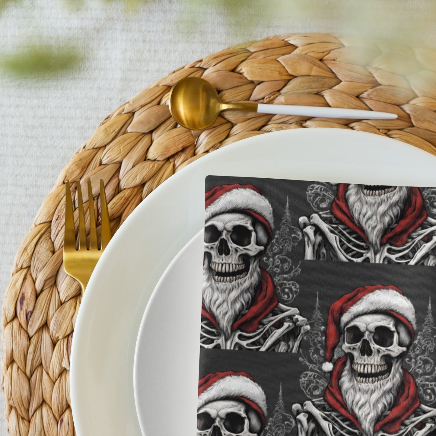 SANTA BEARD B CLOTH NAPKIN SET
