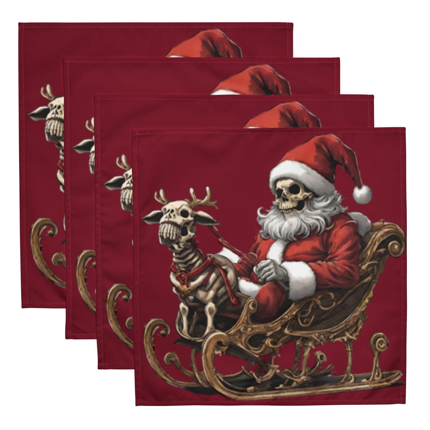 SANTA SLEIGH CLOTH NAPKIN SET