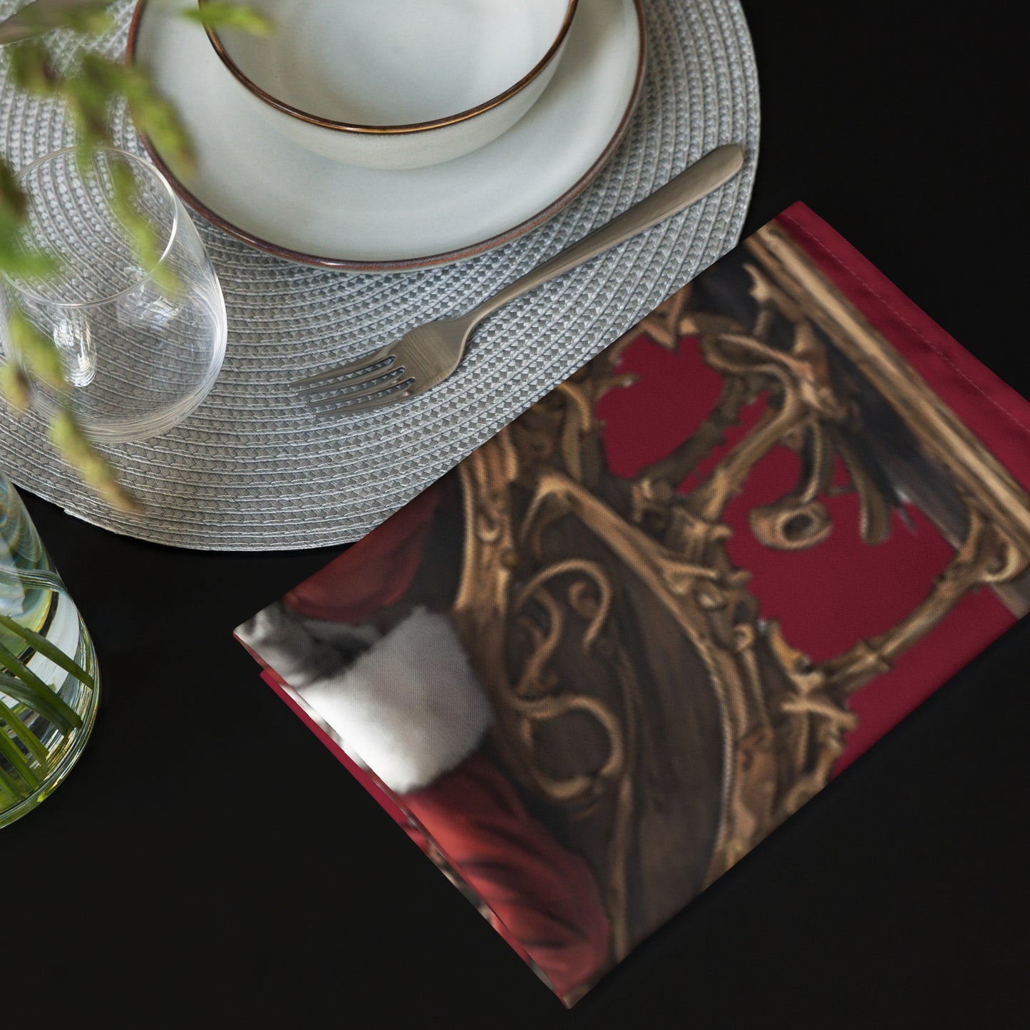 SANTA SLEIGH CLOTH NAPKIN SET