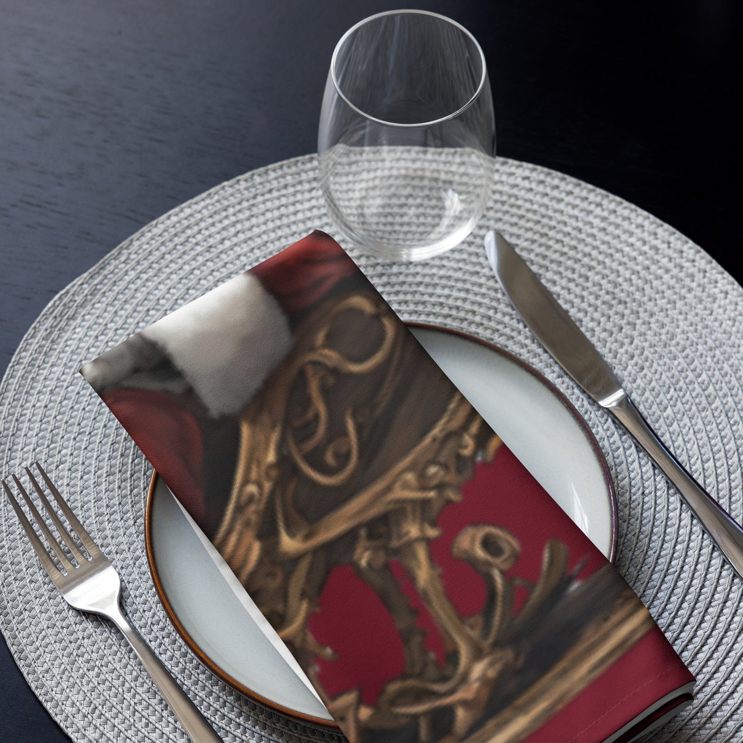SANTA SLEIGH CLOTH NAPKIN SET