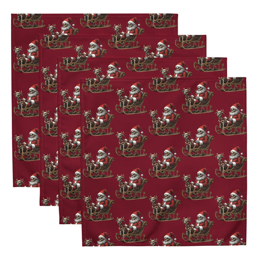 SANTA SLEIGH B CLOTH NAPKIN SET