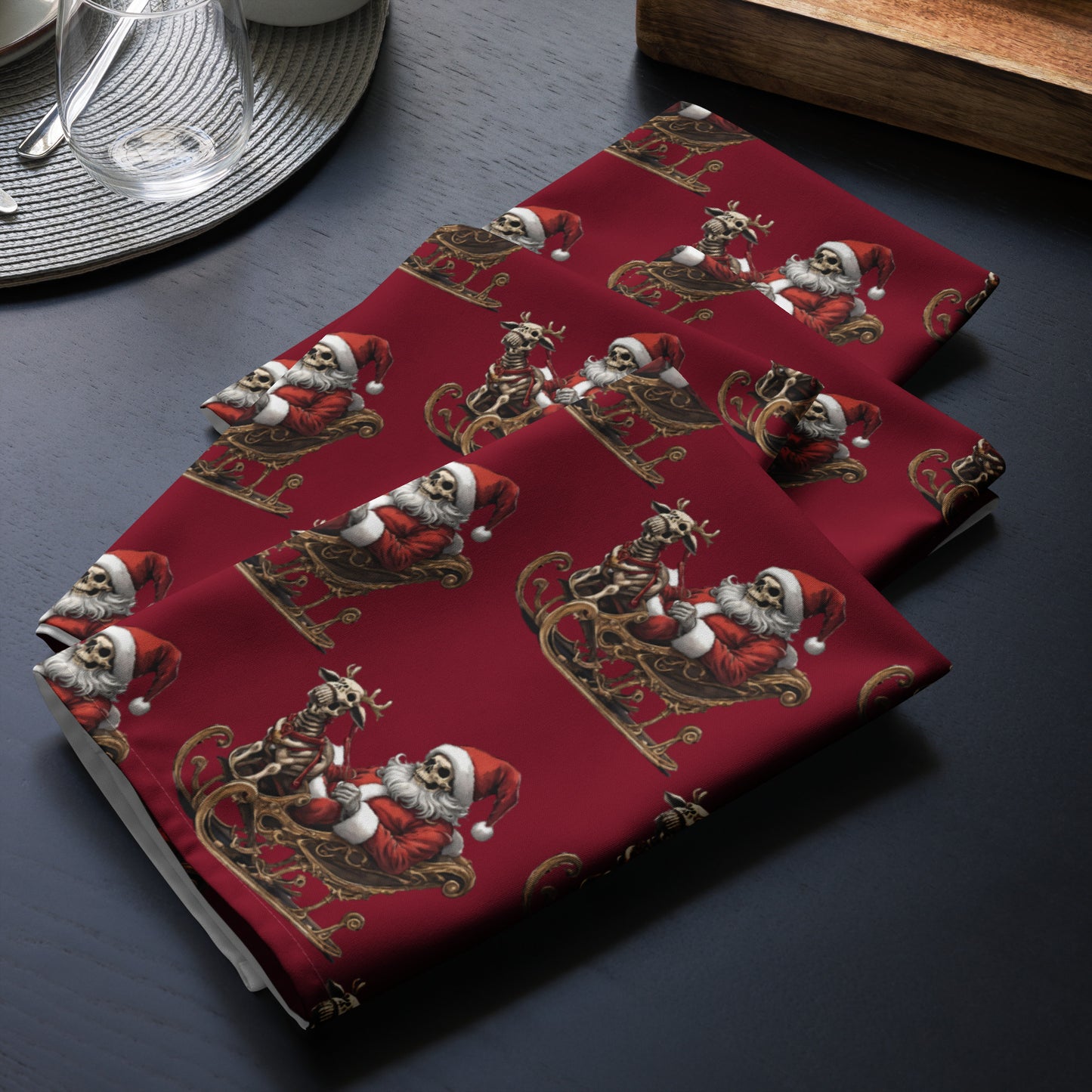 SANTA SLEIGH B CLOTH NAPKIN SET