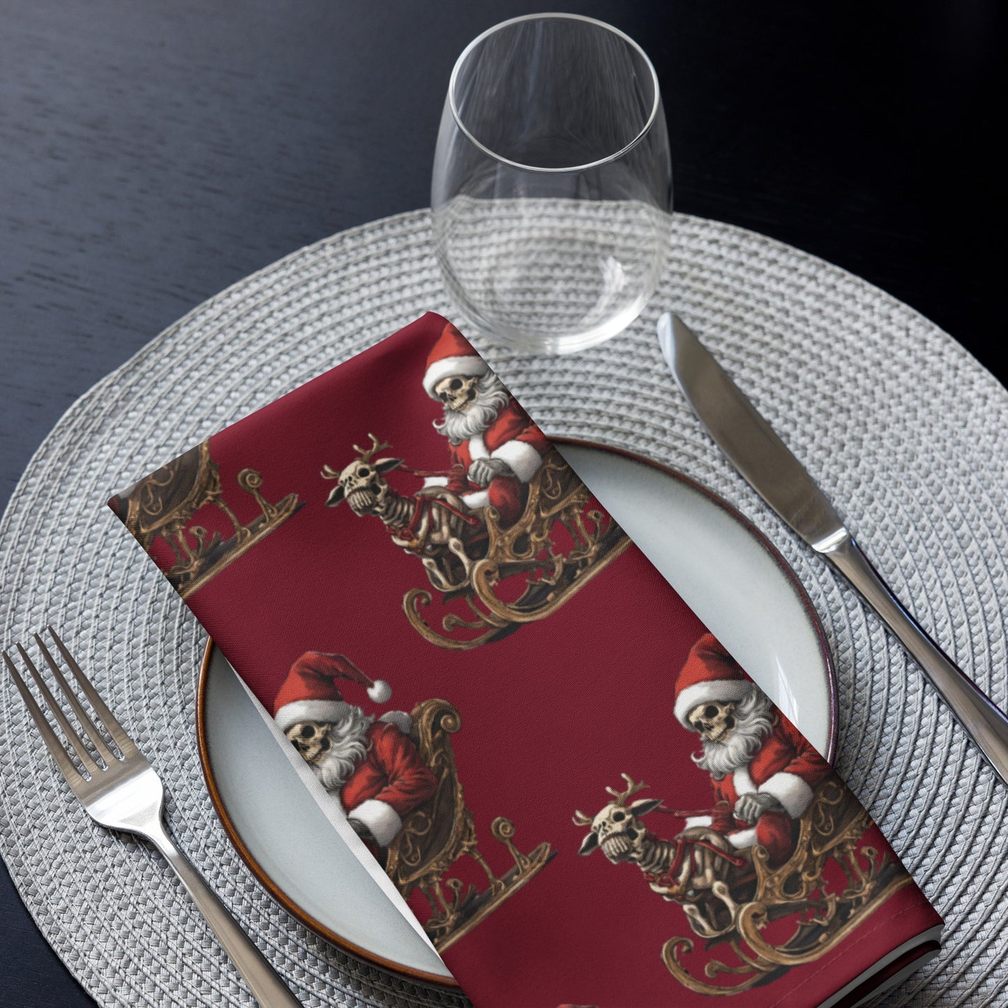 SANTA SLEIGH B CLOTH NAPKIN SET