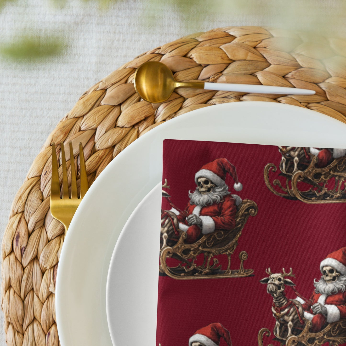 SANTA SLEIGH B CLOTH NAPKIN SET