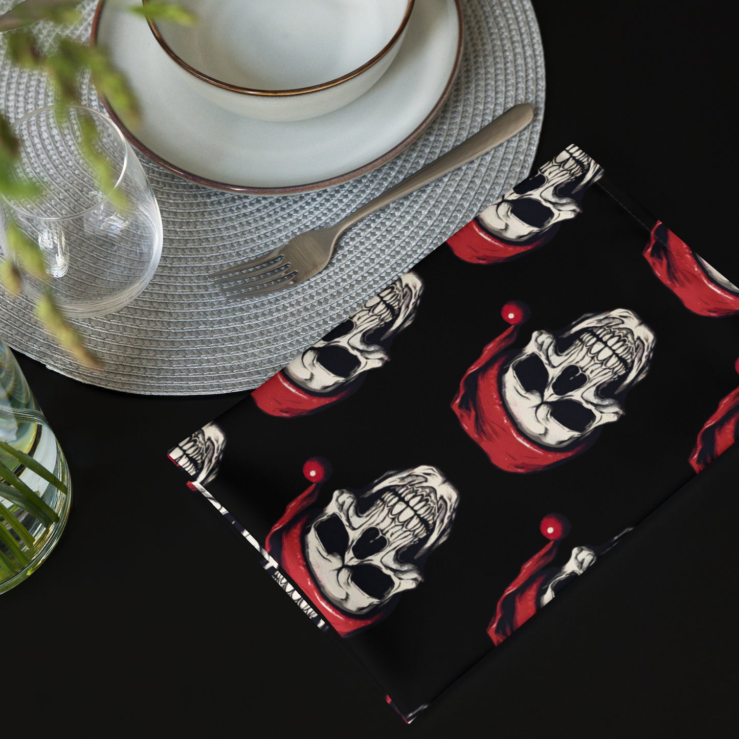 SANTA SKULL B CLOTH NAPKIN SET