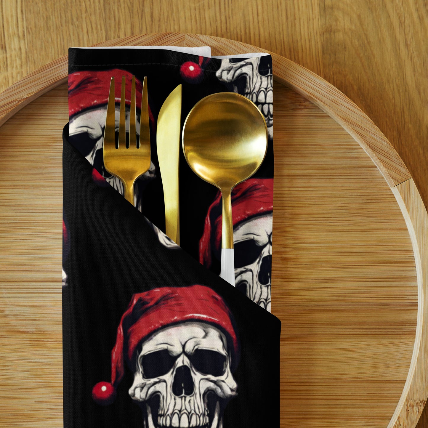 SANTA SKULL B CLOTH NAPKIN SET