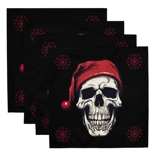 SANTA SKULL CLOTH NAPKIN SET