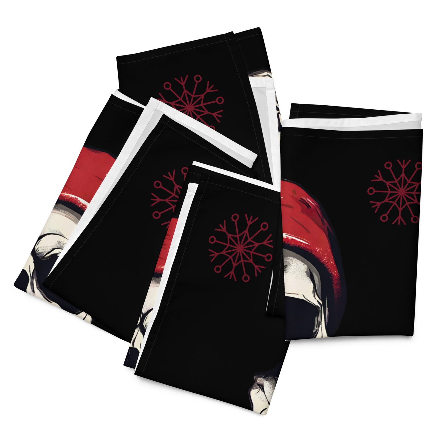 SANTA SKULL CLOTH NAPKIN SET