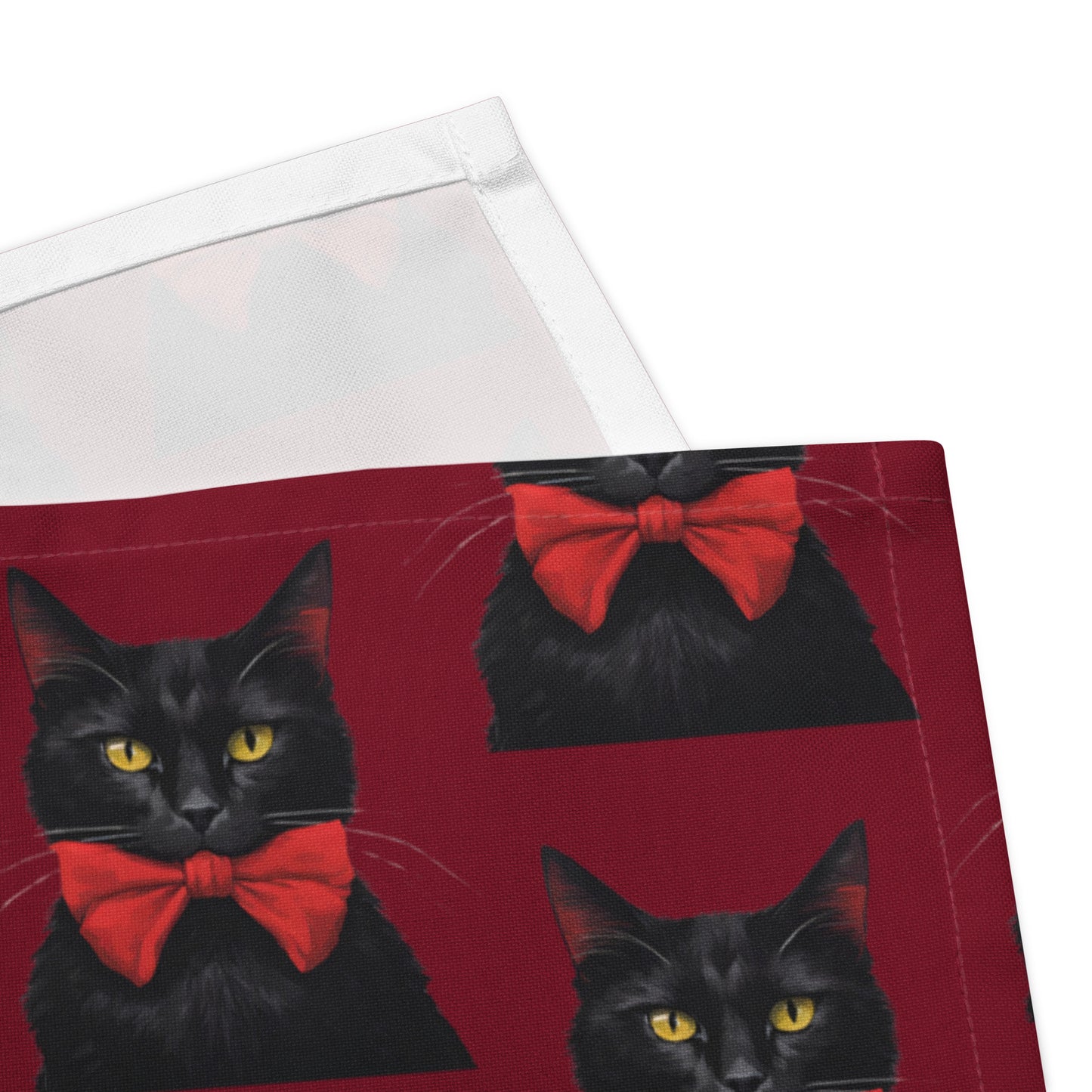 BLACK KITTY BOW B CLOTH NAPKIN SET