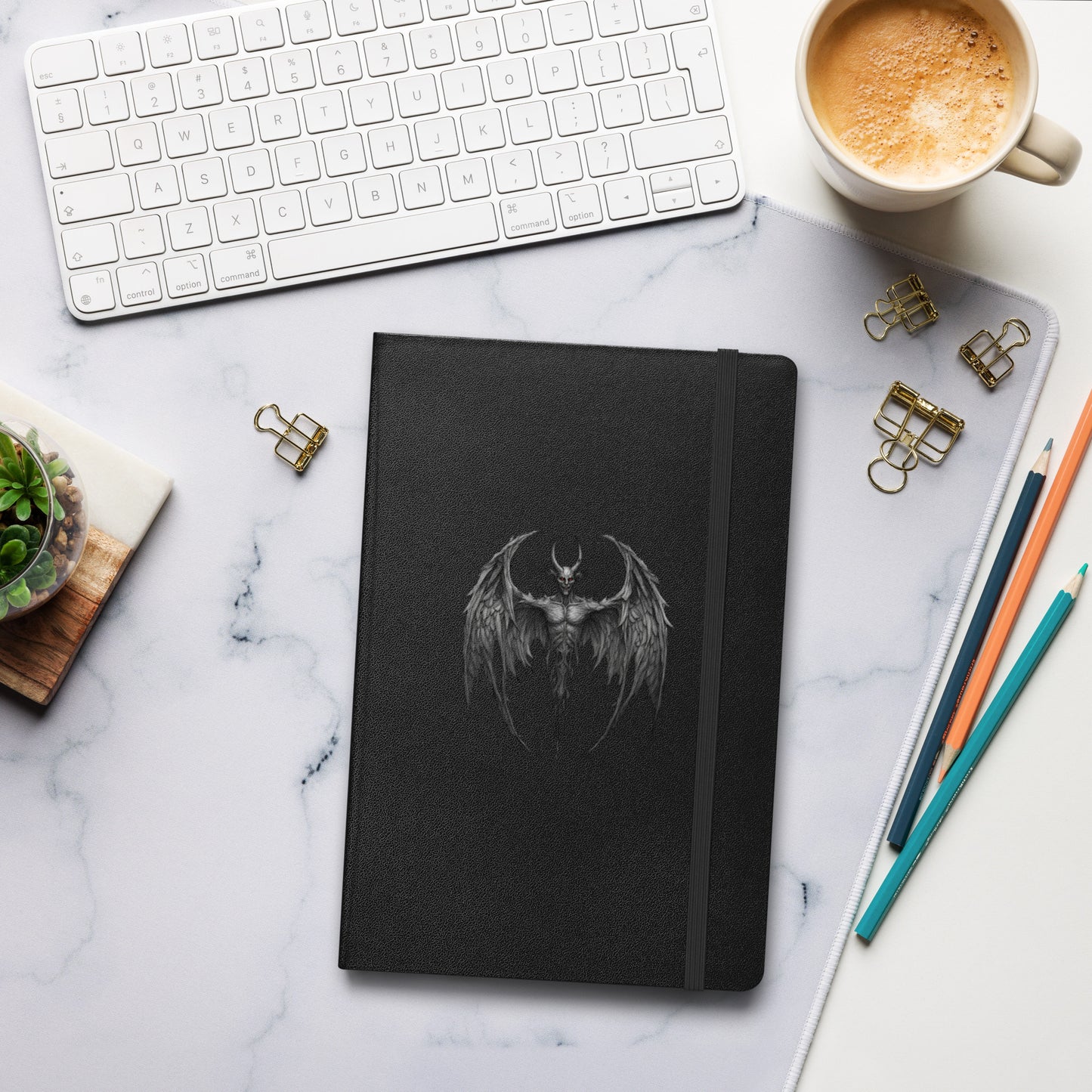 WINGED DEMON HARDCOVER BOUND NOTEBOOK