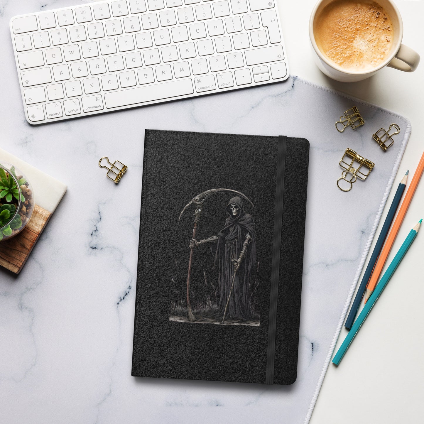 DEATH COMES HARDCOVER BOUND NOTEBOOK