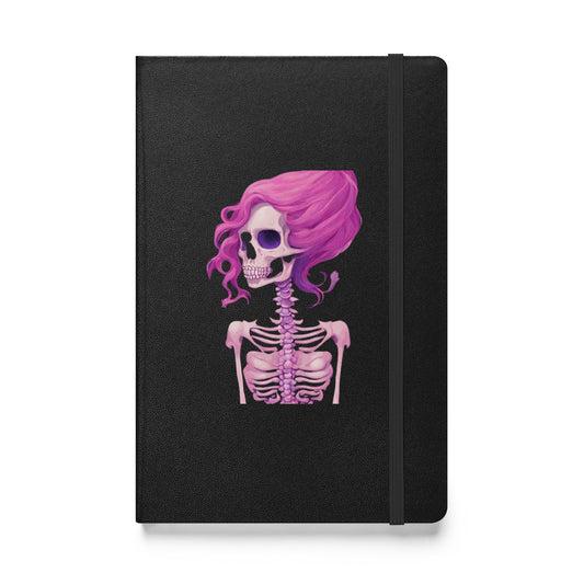 PINK SKELETON HARDCOVER BOUND NOTEBOOK