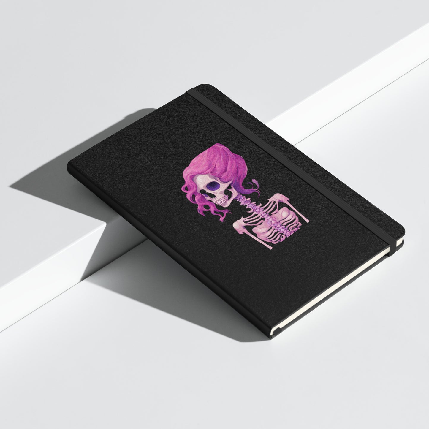PINK SKELETON HARDCOVER BOUND NOTEBOOK