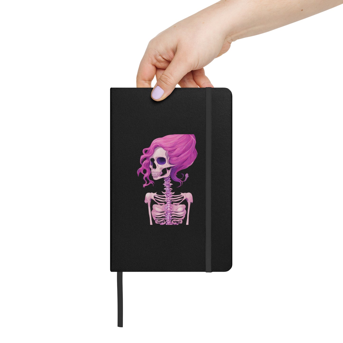 PINK SKELETON HARDCOVER BOUND NOTEBOOK