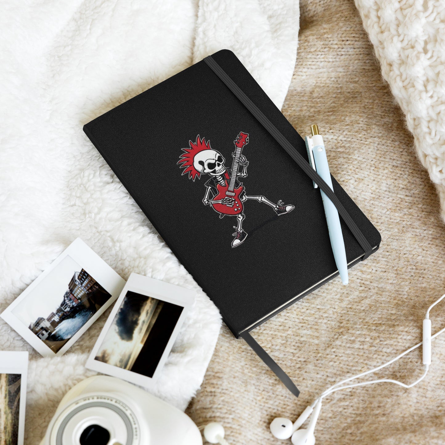 RED'S GUITAR HARDCOVER BOUND NOTEBOOK