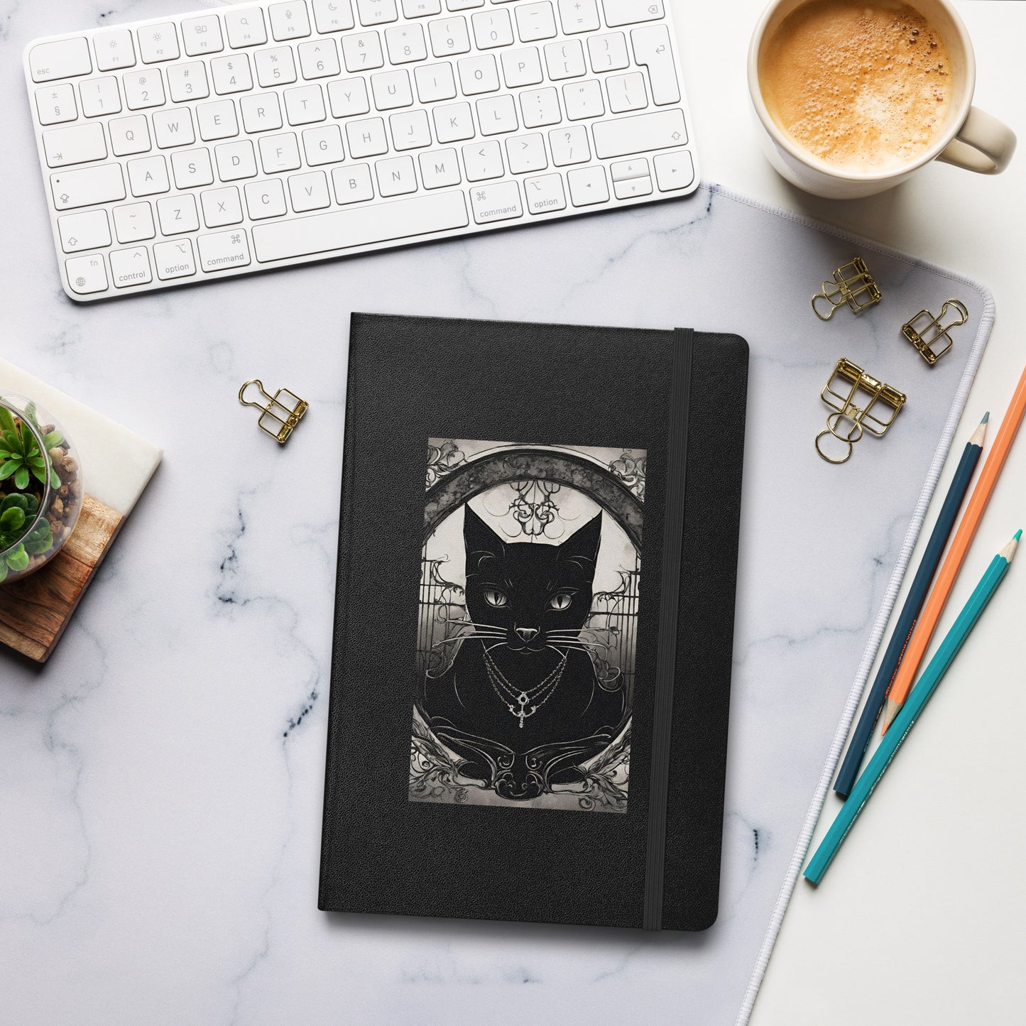 BLACK CAT FEVER HARDCOVER BOUND NOTEBOOK