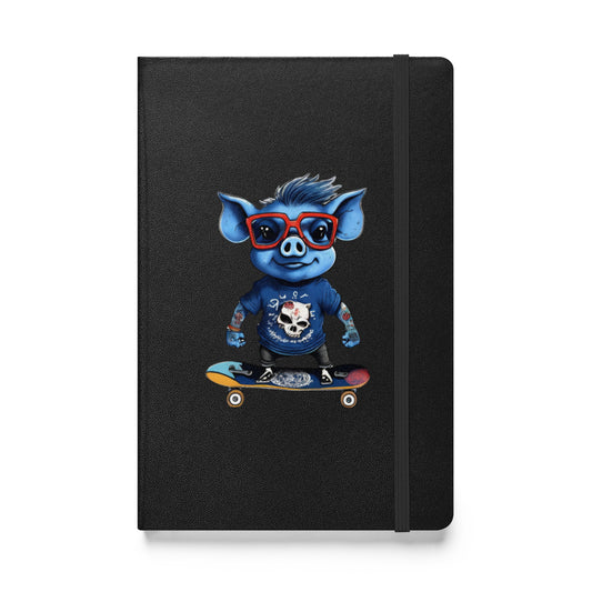 BLUE PIG HARDCOVER BOUND NOTEBOOK