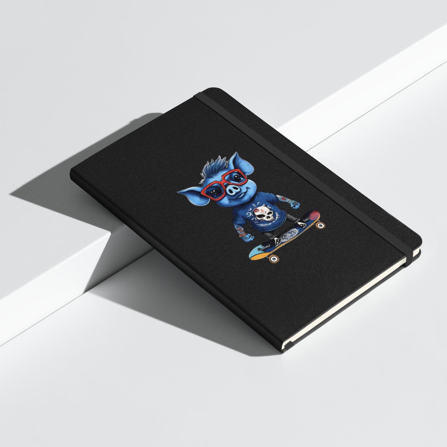 BLUE PIG HARDCOVER BOUND NOTEBOOK