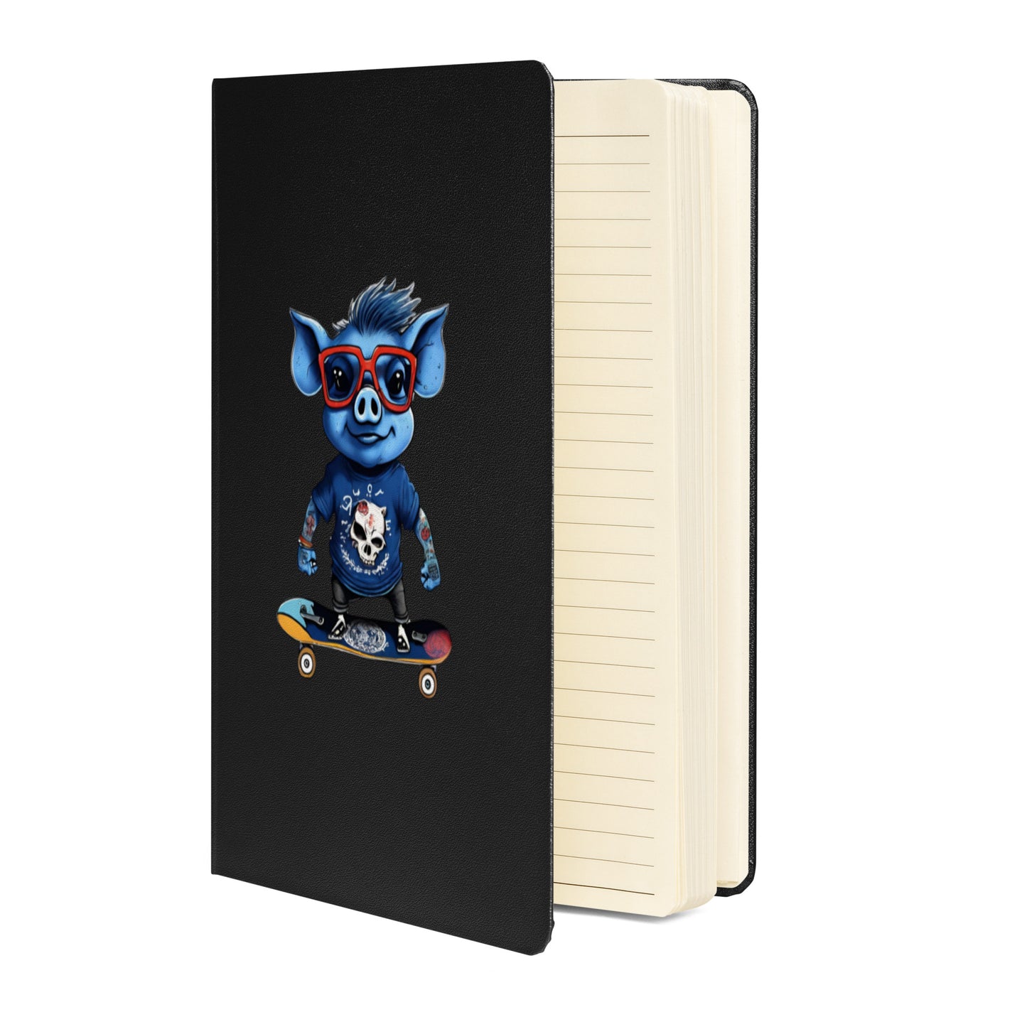 BLUE PIG HARDCOVER BOUND NOTEBOOK