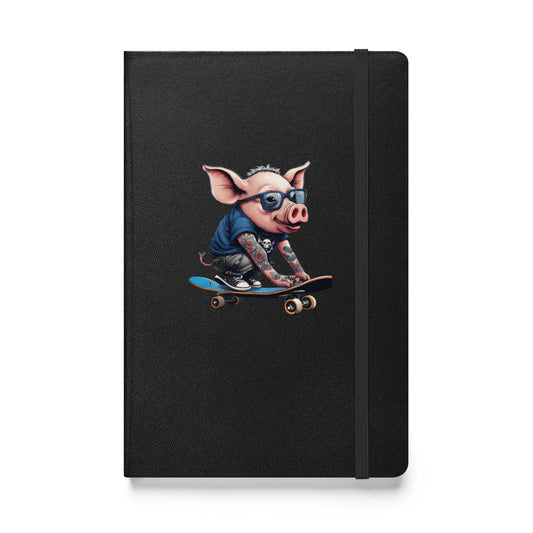 SKATER PUNK PIG HARDCOVER BOUND NOTEBOOK