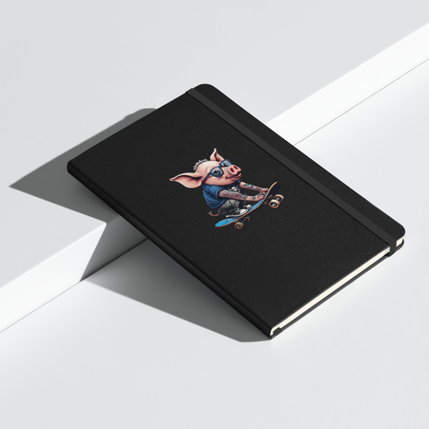 SKATER PUNK PIG HARDCOVER BOUND NOTEBOOK