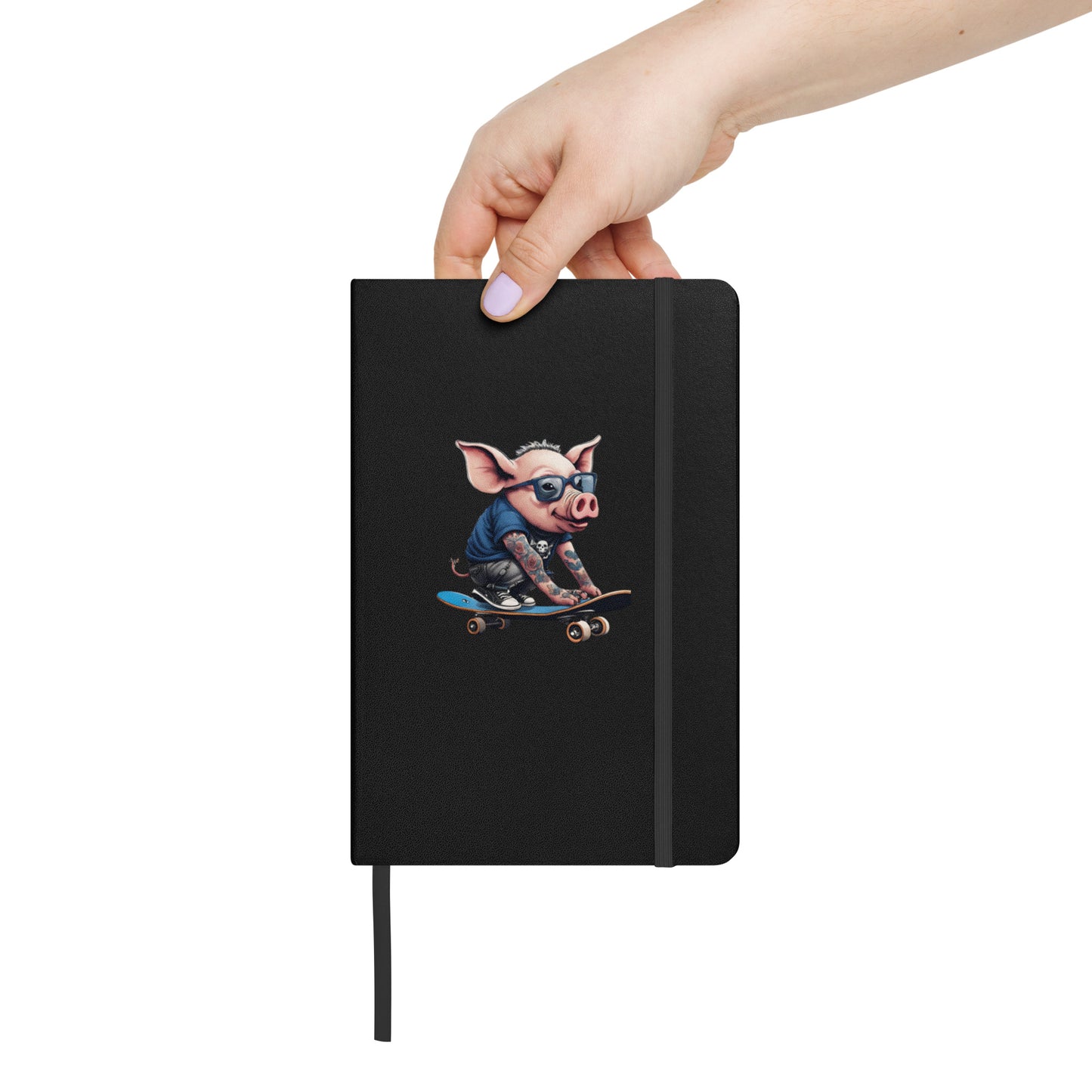 SKATER PUNK PIG HARDCOVER BOUND NOTEBOOK