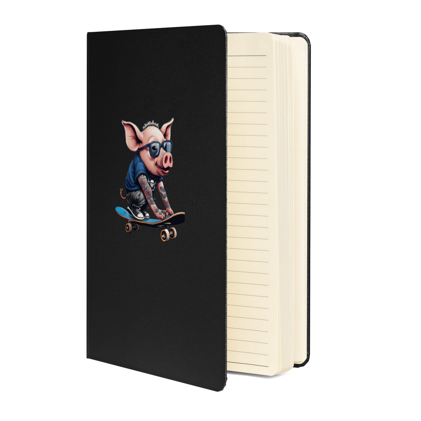 SKATER PUNK PIG HARDCOVER BOUND NOTEBOOK