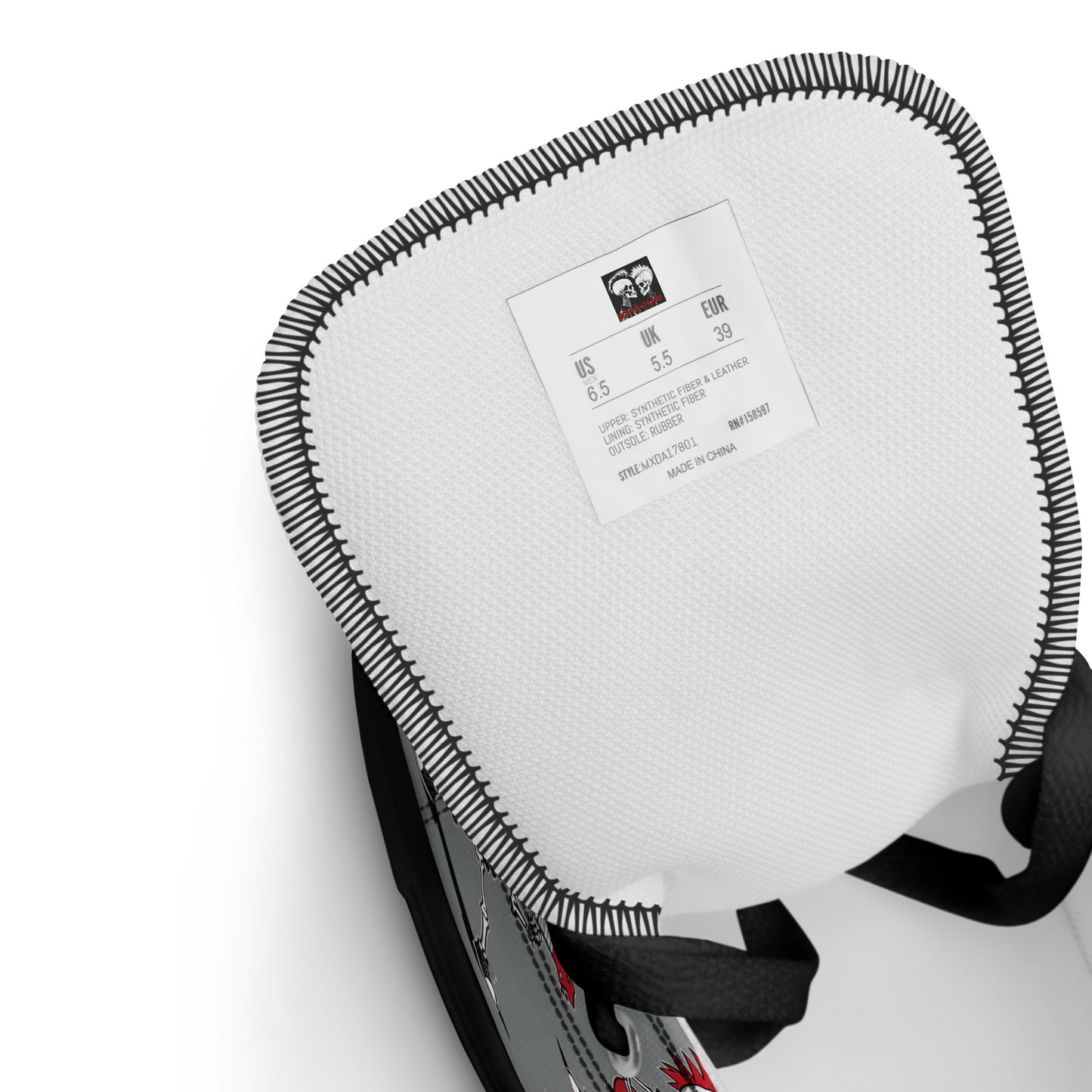 MEN'S RED'S GUITAR HIGH TOP CANVAS SHOES