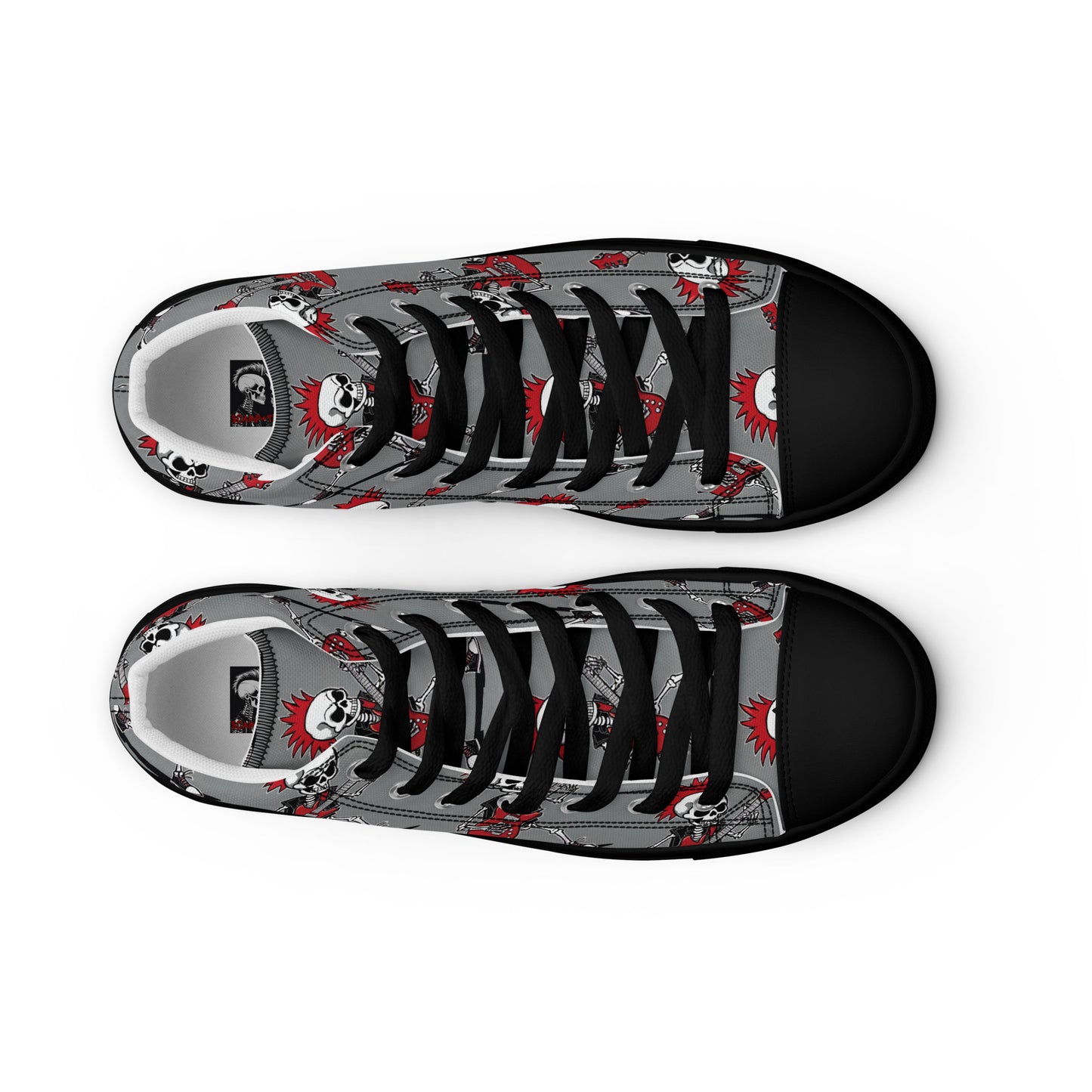 MEN'S RED'S GUITAR HIGH TOP CANVAS SHOES