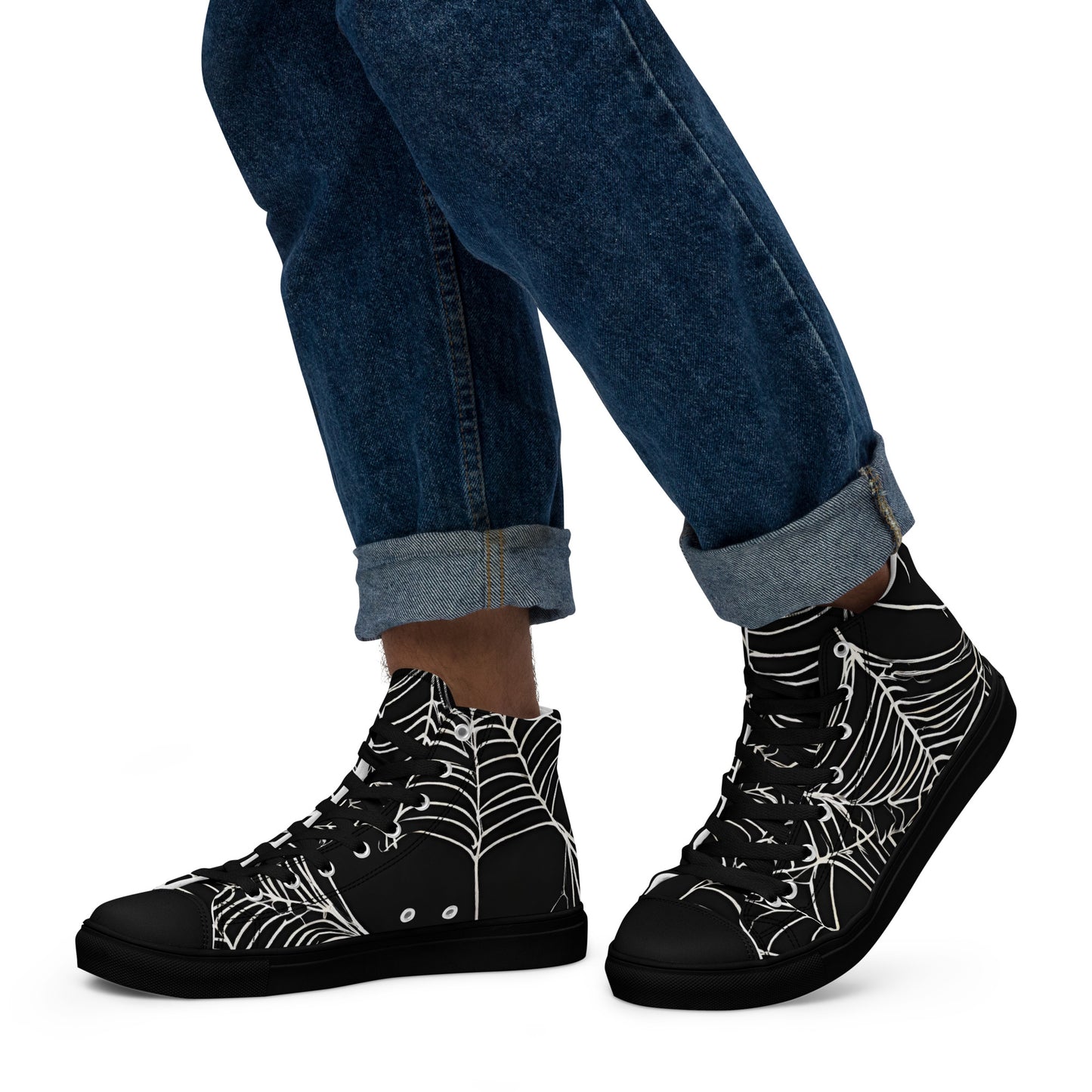 MEN'S WEB OF LIES HIGH TOP CANVAS SHOES