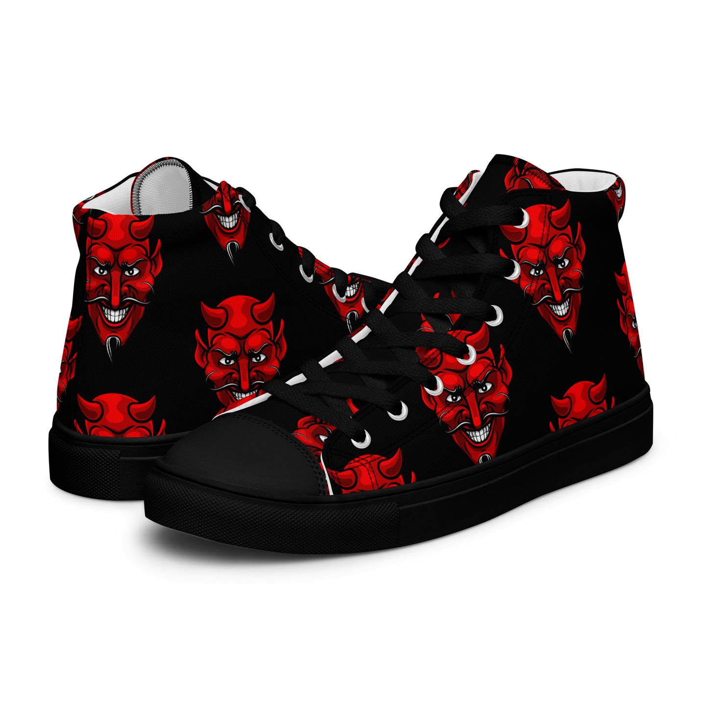 MEN'S RED DEVIL HIGH TOP CANVAS SHOES