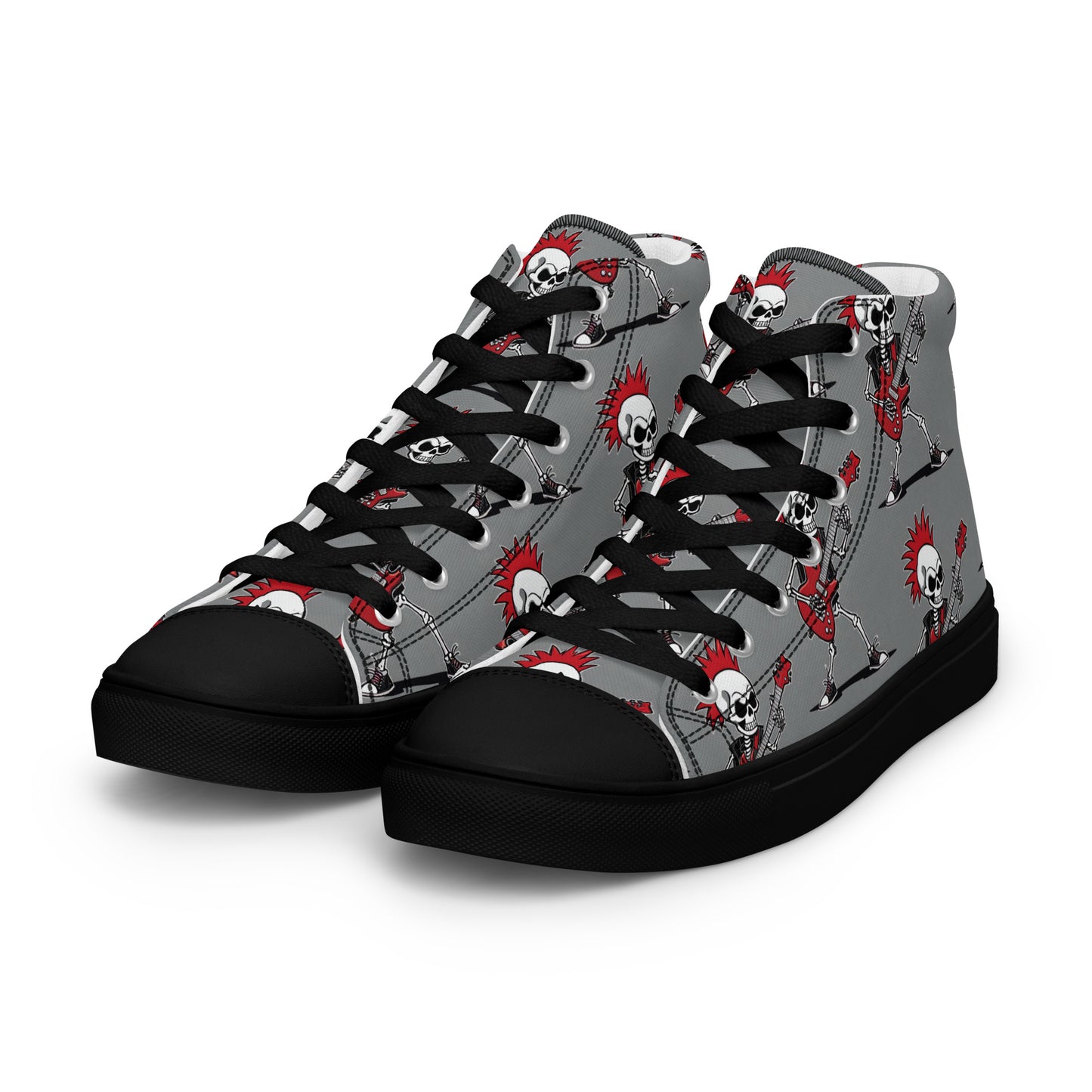 MEN'S RED'S GUITAR HIGH TOP CANVAS SHOES