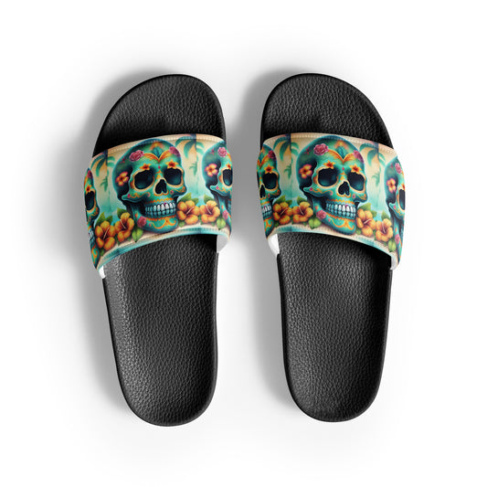 BLUE SKULL MEN'S SLIDES