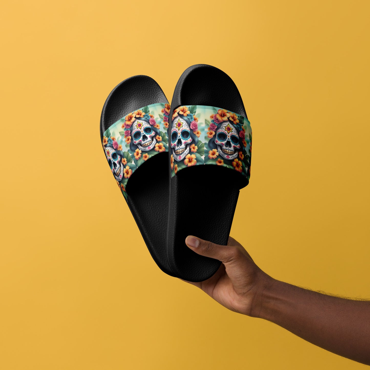 LADY SUGAR SKULL MEN'S SLIDES