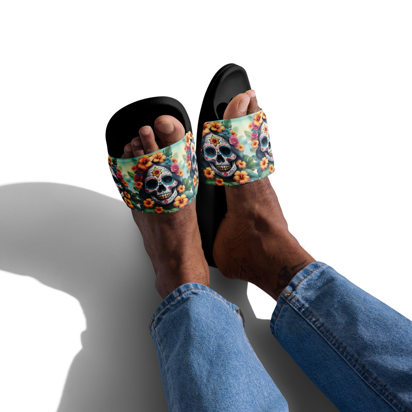 LADY SUGAR SKULL MEN'S SLIDES