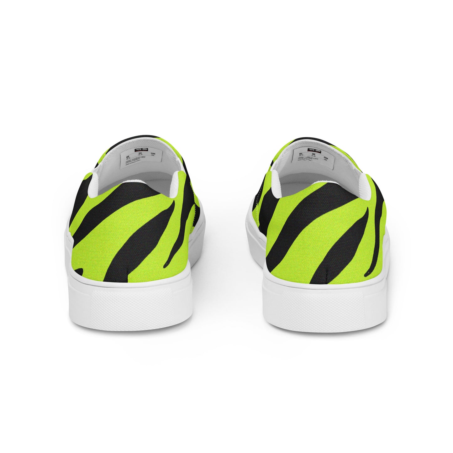 MEN'S YELLOW ZEBRA SLIP-ON CANVAS SHOES