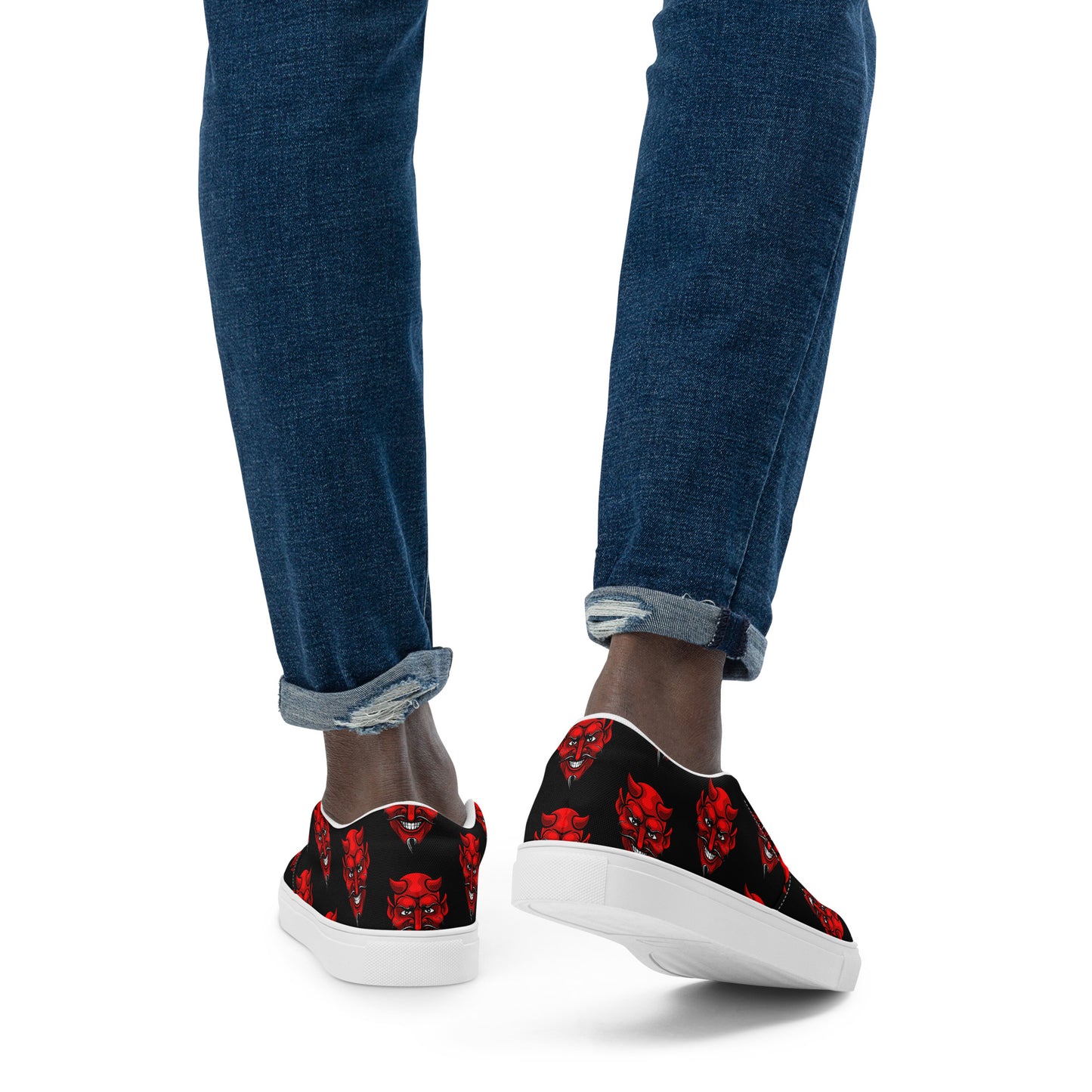 MEN'S RED DEVIL SLIP-ON CANVAS SHOES