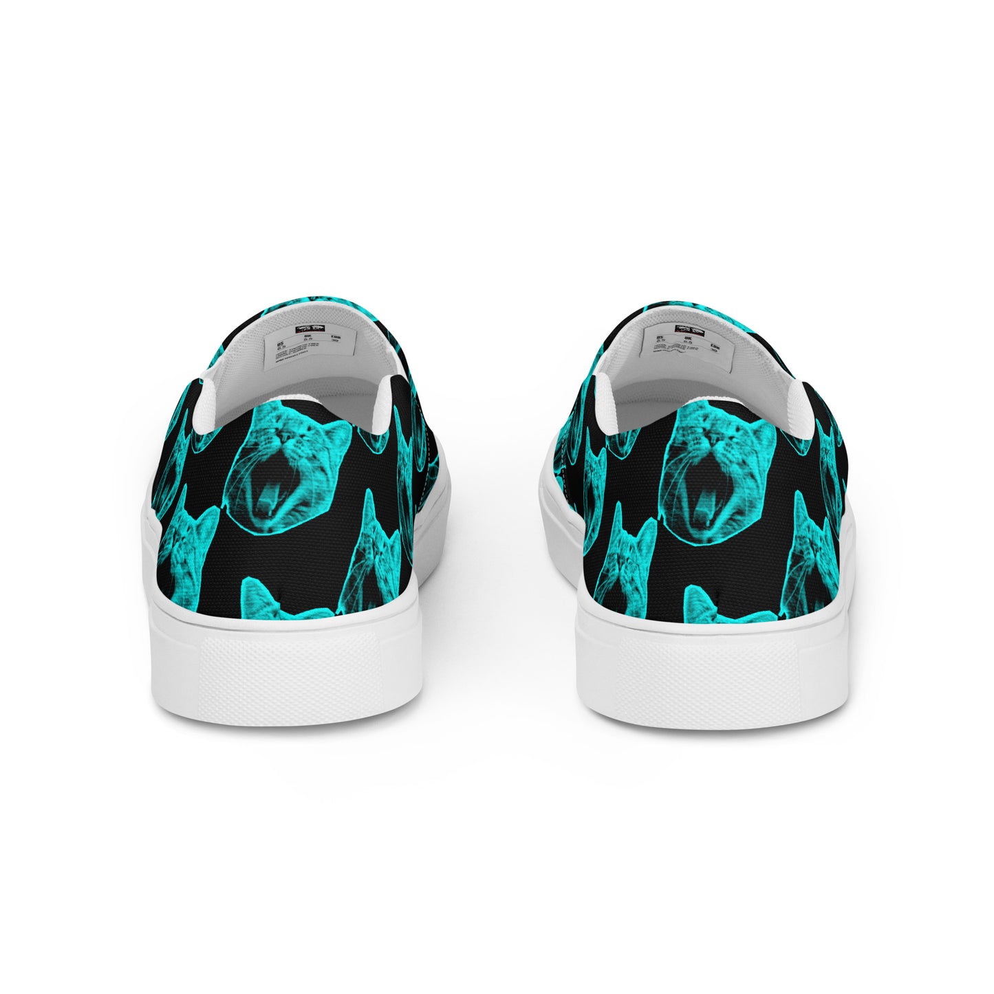 MEN'S ELECTRIC BLUE CAT SLIP-ON CANVAS SHOES